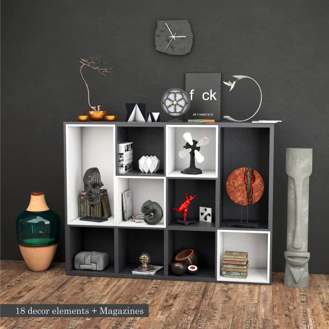 18 decor elements 3D Model .c4d .max .obj .3ds .fbx .stl .blend