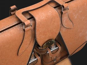 travel bag 1940 3D Model