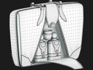 travel bag 1940 3D Model