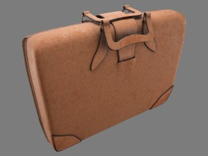 travel bag 1940 3D Model