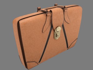 travel bag 1940 3D Model
