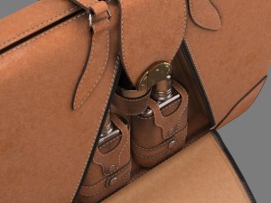 travel bag 1940 3D Model