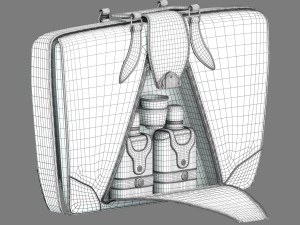 travel bag 1940 3D Model