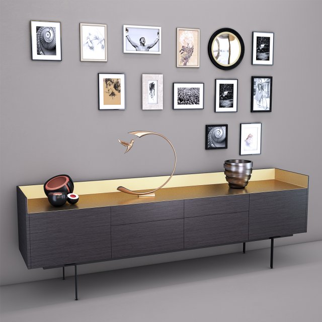 sideboards stockholm 3D Модель .c4d .max .obj .3ds .fbx .stl .blend 