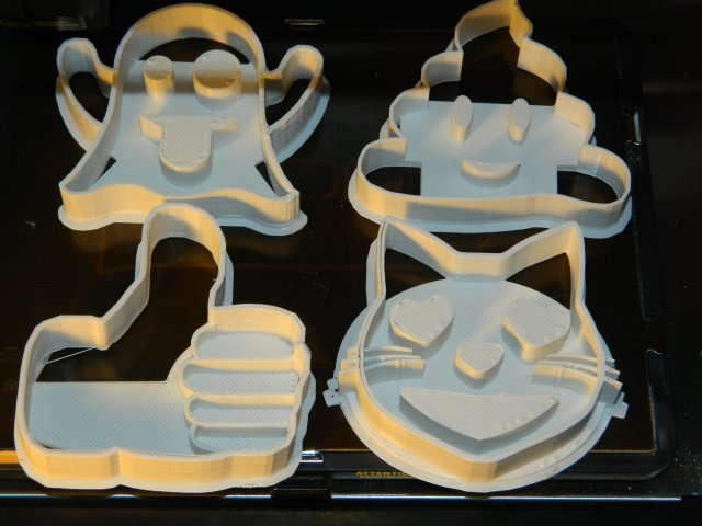emoji cookies- pie cat ghost ok vjik3d 3D Print Model .c4d .max .obj .3ds .fbx .stl .blend 
