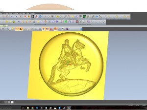 the bronze horseman - bas-relief art-camstl 3D-Druckmodell