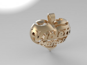 heart with first and last name sls or casting 3Dプリントモデル