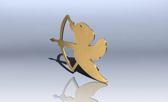 pendant angel 3D Print Model .c4d .max .obj .3ds .fbx .stl .blend 