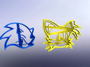 sonic and fox-cookie cutters 3D Print Model