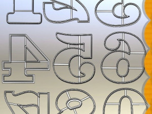 beautiful numbers 10 pc -70mm-cookie cutters Modelo de Impressão 3D
