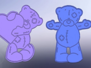 teddy bear shirt- 100 mm - 2 pcs 3D Print Model