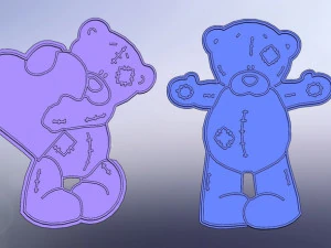 camisa ursinho de pelúcia - 100 mm - 2 peças Modelo de Impressão 3D