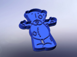 teddy bear shirt- 100 mm - 2 pcs 3D Принт Модель