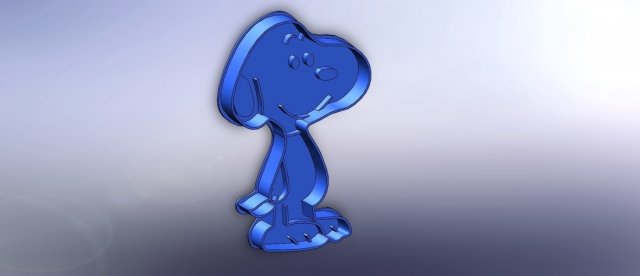 cookie cutter- snoopy 100 3D printmodel .c4d .max .obj .3ds .fbx .stl .blend