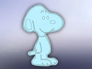 cookie cutter- snoopy 100 3D Print Model