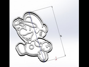 mario cookie cutter-60 3d print model 3Dプリントモデル