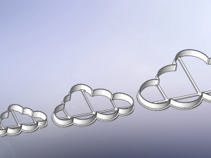 beautiful clouds-set 40-80-120 3d print model 3D-Druckmodell