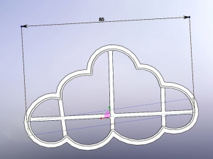 beautiful clouds-set 40-80-120 3d print model 3Dプリントモデル