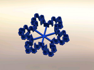 cookie cutters - snowflake - 3 pcs- 70 60 mm 3D Принт Модель