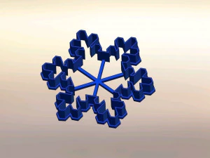 cortadores de biscoitos - floco de neve - 3 peças - 70 60 mm Modelo de Impressão 3D