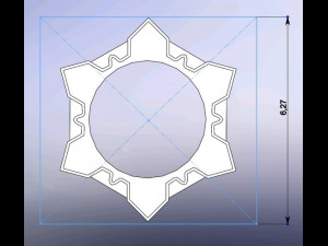 cookie cutters - snowflake - 3 pcs- 70 60 mm 3D 打印模型