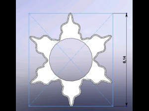cookie cutters - snowflake - 3 pcs- 70 60 mm 3D 打印模型
