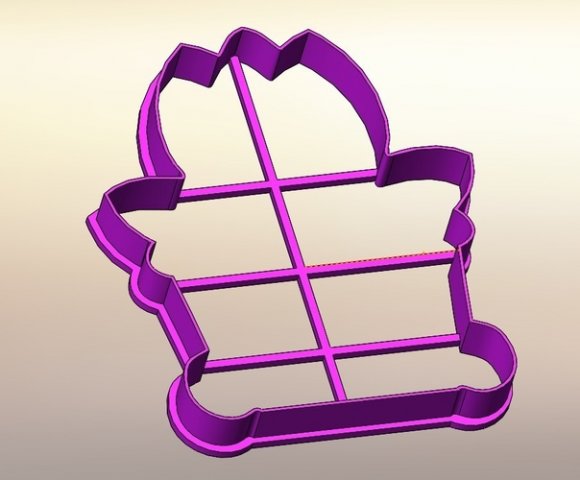 flower tulip and tulip in a pot - cookie cutter 3d print model 3Dプリントモデル .c4d .max .obj .3ds .fbx .stl .blend 