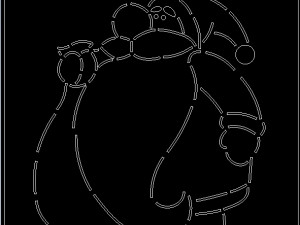 santa claus cookie cutter and stencil 3Dモデル