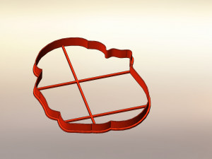 santa claus cookie cutter and stencil 3Dモデル