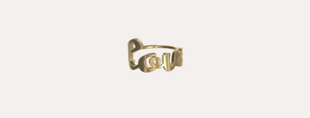 ring-love norian-54-64 mm 4pcs 3D Model .c4d .max .obj .3ds .fbx .stl .blend 