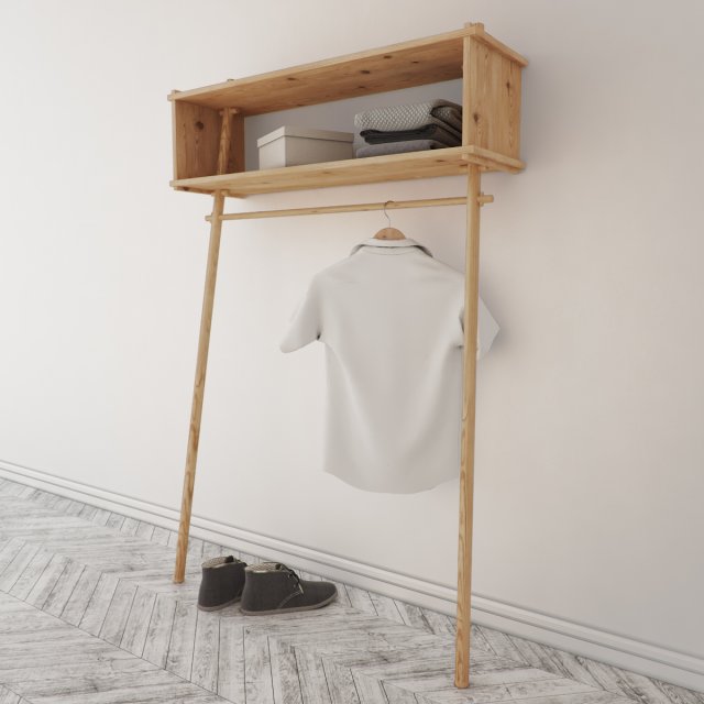shelves for clothes Model 3D .c4d .max .obj .3ds .fbx .stl .blend 