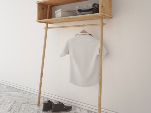 shelves for clothes 3D मॉडल