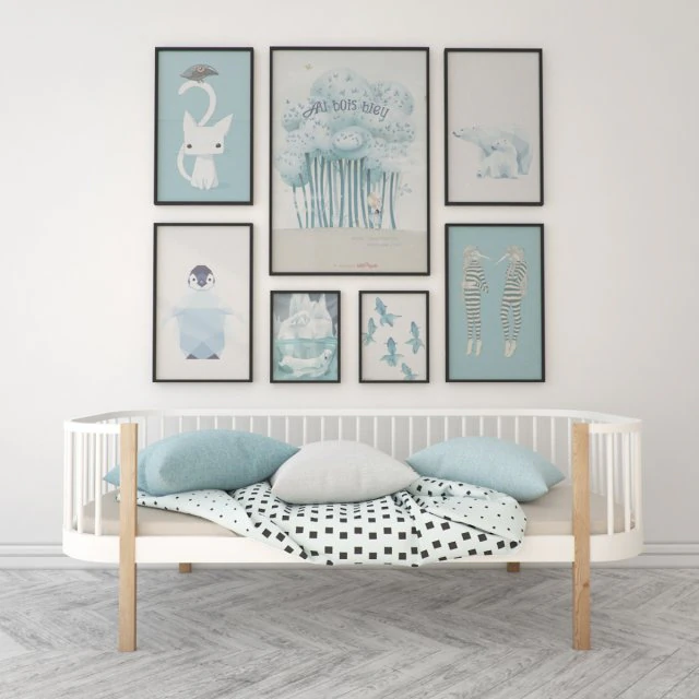 kids bed 3D Model .c4d .max .obj .3ds .fbx .stl .blend 