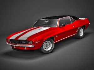 chevrolet camaro z28 1969 3D Model