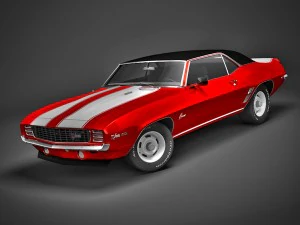 chevrolet camaro z28 1969 року 3D Модель