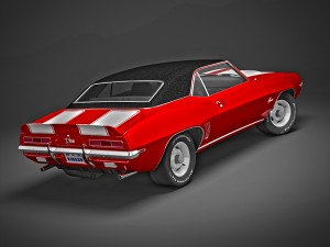 chevrolet camaro z28 1969 Modèle 3D