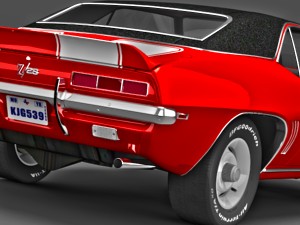 chevrolet camaro z28 1969 Modèle 3D