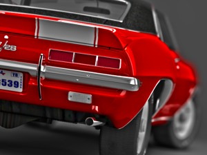 chevrolet camaro z28 1969 Modèle 3D