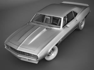 chevrolet camaro z28 1969 Modèle 3D