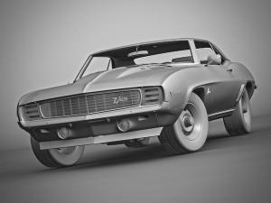chevrolet camaro z28 1969 Modèle 3D