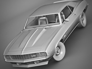chevrolet camaro z28 1969 Modèle 3D
