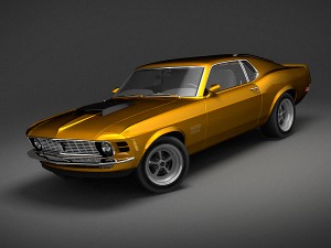 American Classic Muscle Car 1970 Modelo 3D