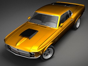 American Classic Muscle Car 1970 Modelo 3D