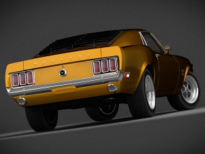 American Classic Muscle Car 1970 Modelo 3D