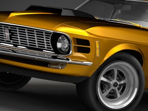 American Classic Muscle Car 1970 Modelo 3D
