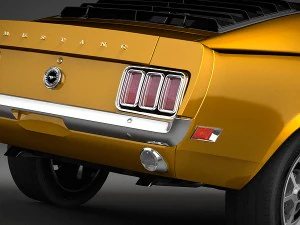 American Classic Muscle Car 1970 3D Model