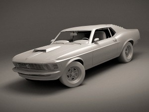 American Classic Muscle Car 1970 Modelo 3D