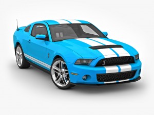 Modern American Muscle Car 2010 3D Model