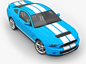 Modern American Muscle Car 2010 Modello 3D