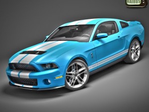 Modern American Muscle Car 2010 Modello 3D
